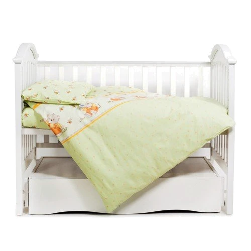 Сменная постель 3 эл. Twins Comfort 3051-C-012, Пушистые медвежата, зеленая