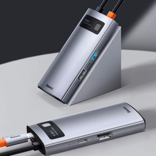 Адаптер Baseus Adapter USB-C to 2xUSB3.0+HDMI+USB-C Gray (CAHUB-CY0G) фото 8