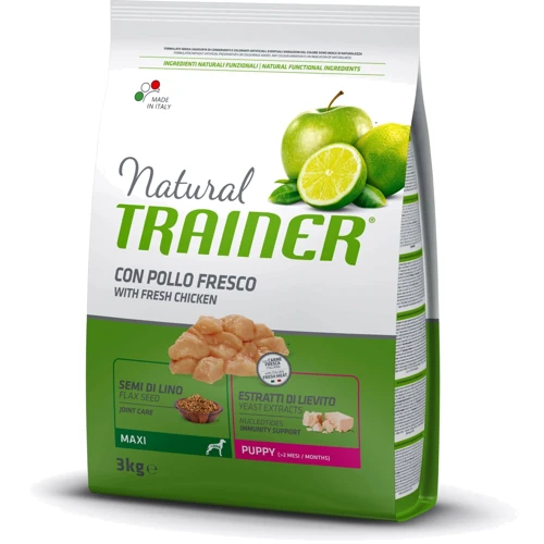 Сухой корм Trainer Natural Super Premium Puppy Maxi для щенков крупных пород до 8 месяцев 3 кг (8015699601683/8015699006921)