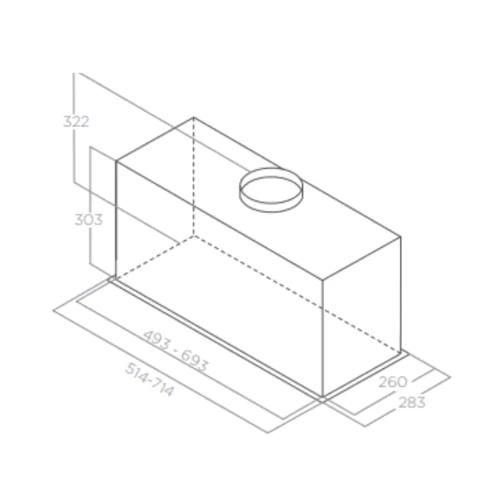 Вытяжка Elica LANE SENSOR BL MAT/A/72: Материал корпуса нерж. сталь+стекло