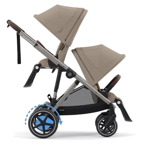 Прогулянкова коляска Cybex eGazelle S TPE Almond Beige з електродвигуном та функцією заколисування (524000547) фото 9