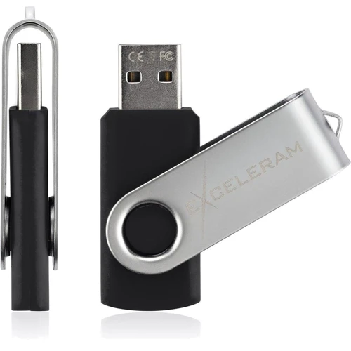 USB-флешка eXceleram 32GB P1 Series USB 2.0 Silver/Black (EXP1U2SIB32) фото 3
