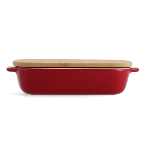 Форма для запекания с крышкой KitchenAid 6.5х15.5х26 см, красный (CC006104-001): Форма прямоугольная