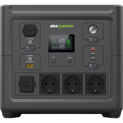 Зарядная станция Alza Apollo 835Wh 1000W: Выходы потребителей Автоприкуриватель, USB-C, USB-A, 220V