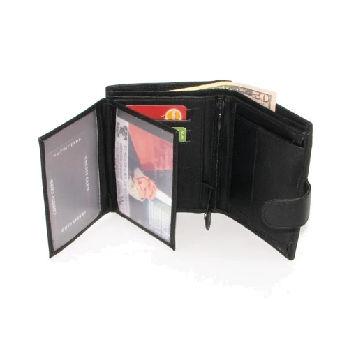 Мужское портмоне DNK Leather черное (N4L-CCF BLACK): Страна производитель Украина