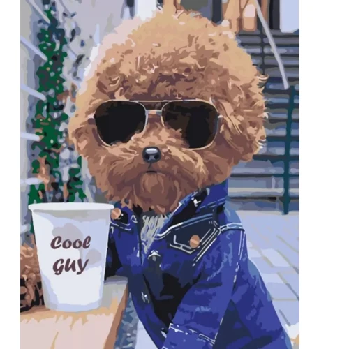 Картина мо номерами Тварини, птаха Cool guy 40x50см KHO4072