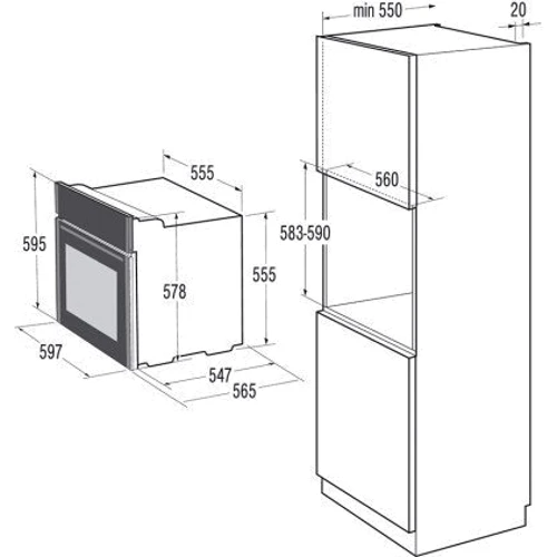 Духовой шкаф электрический Gorenje BO 637 E30XG: Объем, л 67