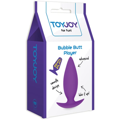 Анальная пробка Bubble Butt Player Advanced, 10x3 см, пурпурный
