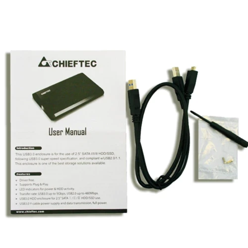 Аксесуар для накопичувача Chieftec CEB-2511-U3 Black: Тип аксесуара зовнішній кишеню