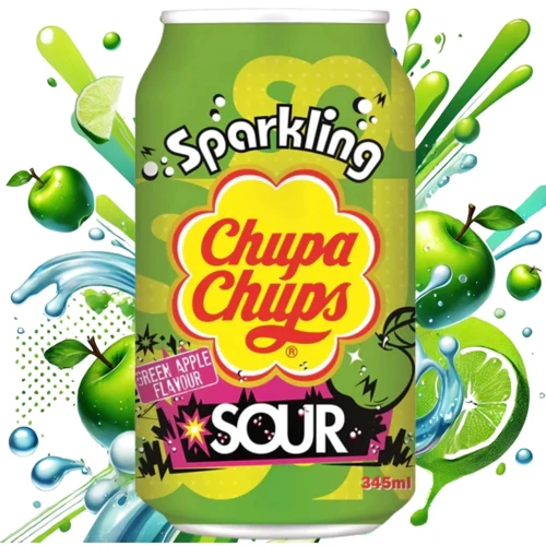 Напиток газированный Chupa Chups Sour Green Apple 345 ml