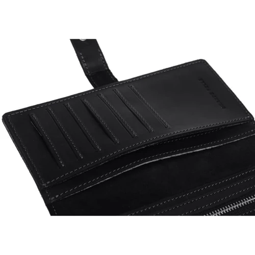 Мужской кошелек Grande Pelle черный (10gp523110-black): Материал Натуральная кожа