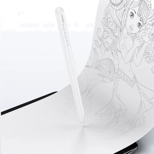 Стілус Baseus Smooth Writing with USB-C 0.3m Cable та Replaceable Tip White (SXBC000202) фото 5