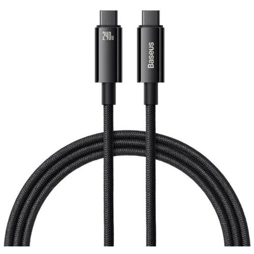 Кабель Baseus Cable USB-C to USB-C Tungsten Gold 240W 1m Black (CAWJ040001)