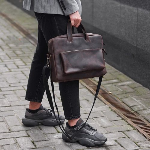 INCARNE Handmade Leather Laptop bag Biz Brown for MacBook 15-16": Тип аксессуара сумка