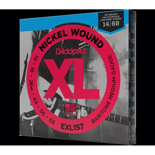 Струна для гітар Комплект струн D'addario EXL157 Nickel Wound Baritone Medium (14-68): Тип Комплект струн