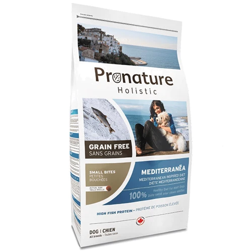 Беззерновой корм Pronature Holistic Mediterranea Small Bites для собак мини и малых пород с лососем и вялеными томатами 2 кг