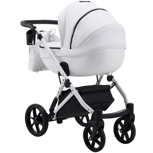 Коляска 2 в 1 Bair Next White шкіра 100% 65 білий фото 7