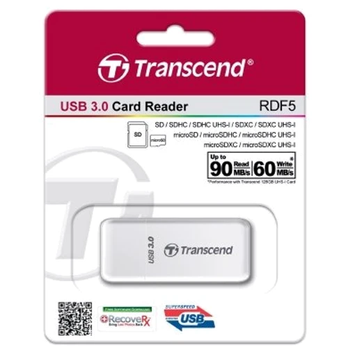 Аксессуар для накопителя Transcend USB3.0 White 5-in-1 (TS-RDF5W) фото 3