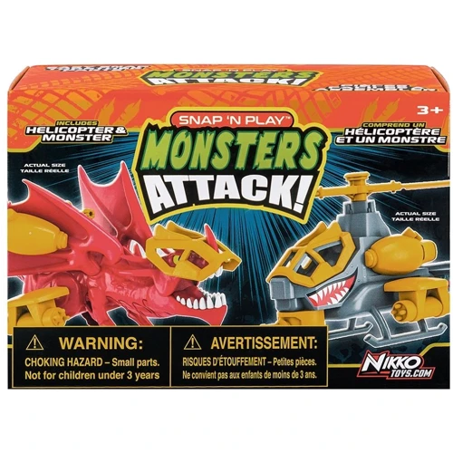 Игровой набор Road Rippers Snap'n Play Monster Attack - Red dragon vs Grey chopper (20301)