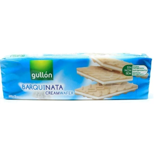 Вафли Gullon Barquinata с белым кремом, 150г