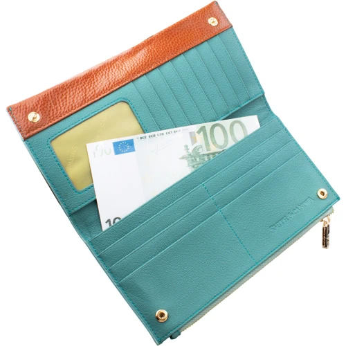 Женский кошелек Smith&Canova голубой (FUL-26801-blue-tan): Тип Кошельки