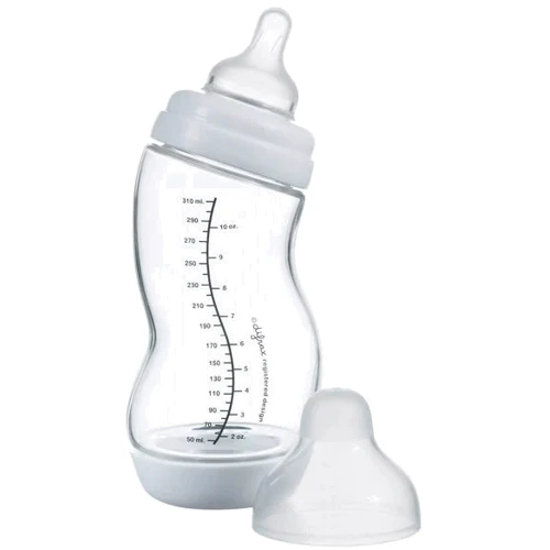 Стеклянная бутылочка Difrax S-bottle Wide антиколиковая с силиконовой соской 310ml (737FE) фото 7