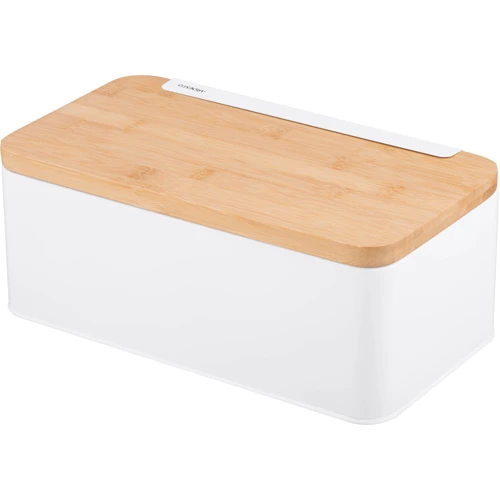 Хлібниця Ardesto Midori 33х13х18 см метал бамбук Білий (AR0914WB)