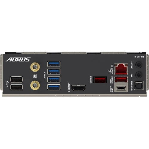 GIGABYTE Z790 AORUS PRO X WIFI7: Разъемы на задней панели USB Type-C, USB 3.2 Gen 2, USB 3.2 Gen 1, USB 2.0, S/PDIF (Оптический), HDMI, Ethernet RJ-45