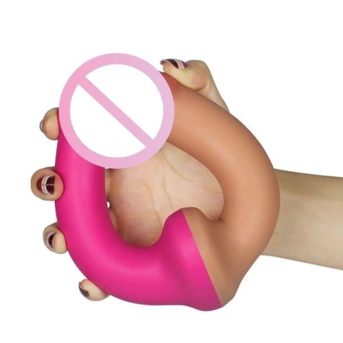 Двухсторонний фаллоимитатор LOVETOY Holy Dong 12.5", Flesh+Pink