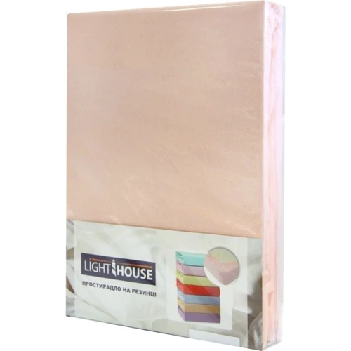 Простирадло на резинці LightHouse Jersey Premium 180х200х25 см персиковий (46609): Тип простынь