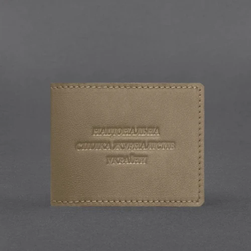 Обложка для удостоверения журналиста BlankNote светло-бежевая (BN-OP-18-light-beige): Формат кошелька Вертикальный
