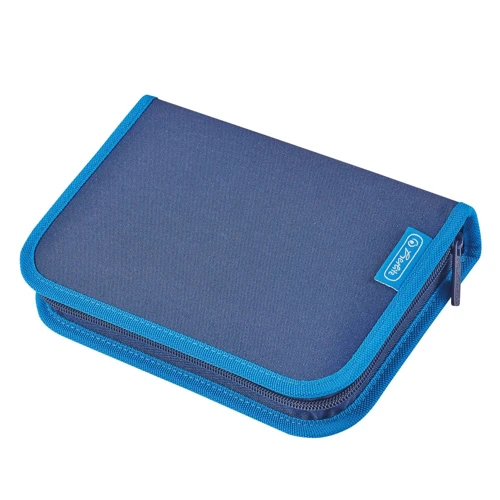 Пенал с наполнением 24 предмета Herlitz Premium Blue синий (11438496B)
