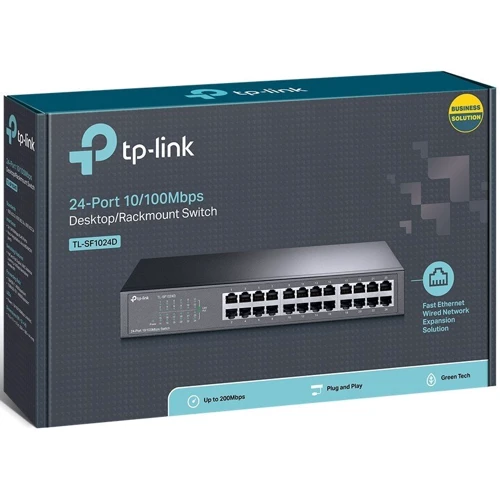 Мережевий комутатор TP-Link TL-SF1024D: Порти только Fast Ethernet (10/100)