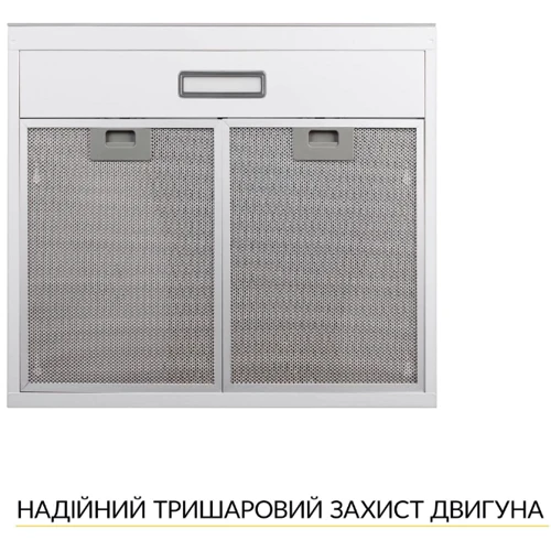 Вытяжка Weilor WPL 5092 WH: Рекомендуемая площадь помещения (при высоте 2,7 м), м² 16.5-20.4