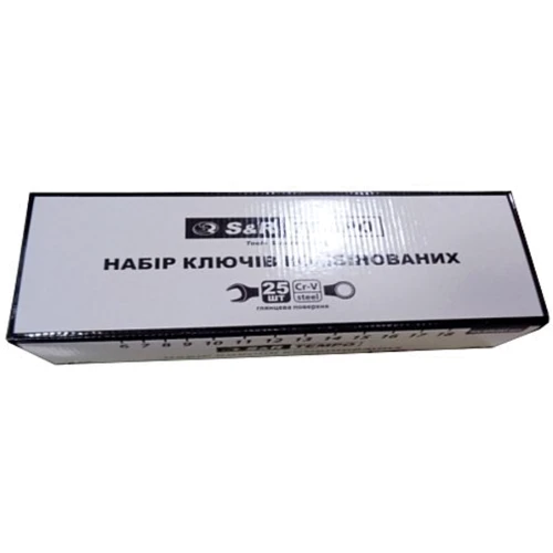Набор ключей S&R Tempo 25 шт 6-32 мм (670091025: Комплектация набора комбинированные ключи