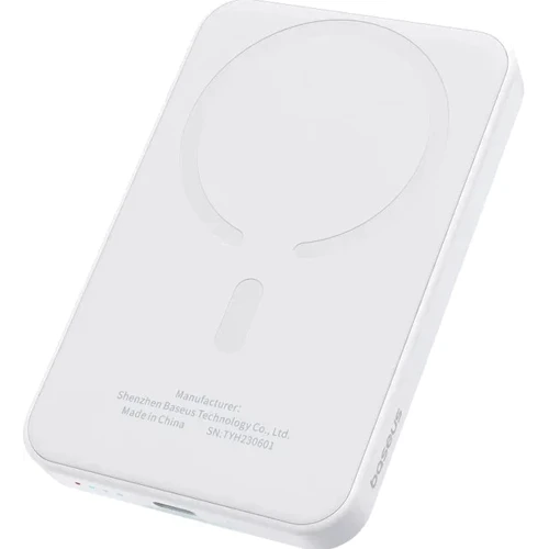 Зовнішній акумулятор Baseus Power Bank 5000mAh Magnetic Wireless 20W White (P10022107223-00): Кабелі / перехідники для смартфонів в комплекті USB Type-C