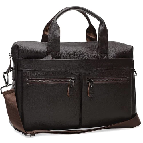 Мужская сумка мессенджер Borsa Leather коричневая (K18612-brown)