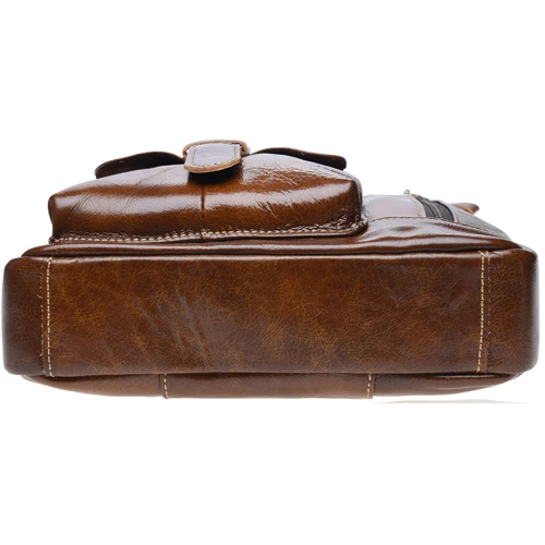 Мужская сумка планшет Borsa Leather коричневая (K15027-brown): Страна производитель Тайвань