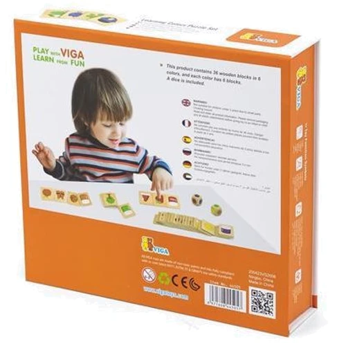 Дерев'яний пазл-гра Viga Toys Вивчаємо кольори (44505) фото 5