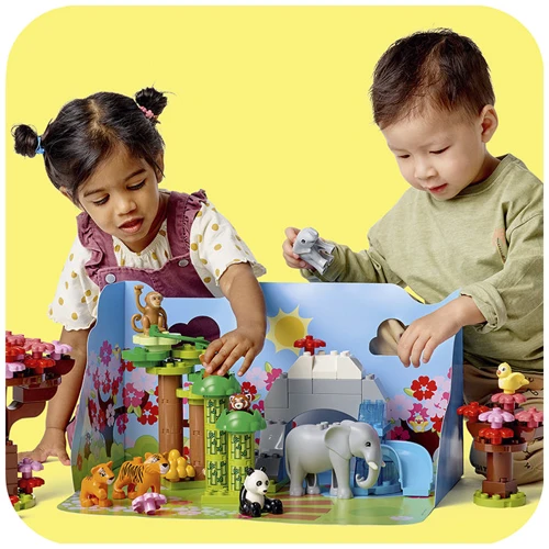 Конструктор LEGO DUPLO Дикие животные Азии (10974): Количество деталей, шт. 117