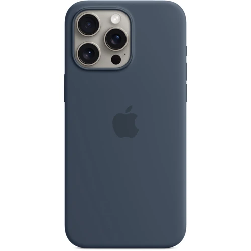 Чехол для iPhone Apple iPhone 15 Pro Max Silicone Case with MagSafe - Storm Blue (MT1P3ZM/A)