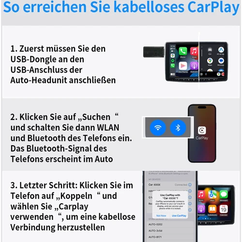 Бездротовий адаптер Ottocast Mini Wireless 2-in-1 CarPlay Und Android Auto Adapter (CP86 2 in 1) фото 5