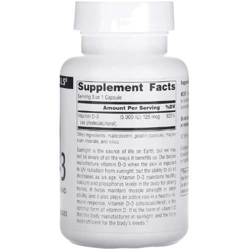 Source Naturals Vitamin D-3 Витамин Д-3 5000 МЕ 120 капсул: Тип Витамин D