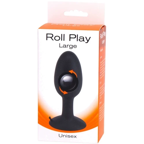 Анальная пробка Seven Creations Roll Play Large с шариком внутри, 10,4х4,1 см