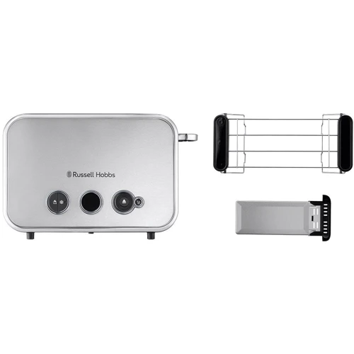 Тостер Russell Hobbs 26432-56 Distinctions 2-Slice Titanium: Съемный поддон для сбора крошек есть