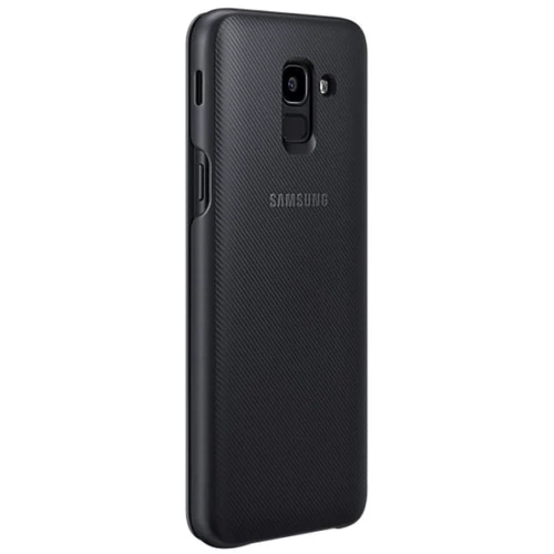 Чехол для телефонов Samsung Flip Wallet Black (EF-WJ600CBEGRU) for Samsung J600 Galaxy J6 2018: Материал поликарбонат и полиуретан