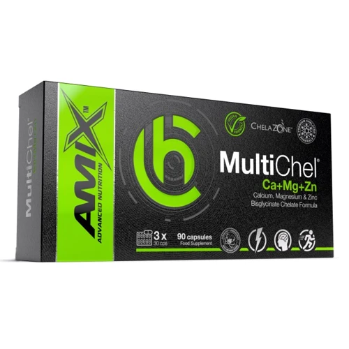 Amix ChelaZone MultiChel Ca+Mg+Zn Bisglycinate Chelate 90 veg caps / 30 servings