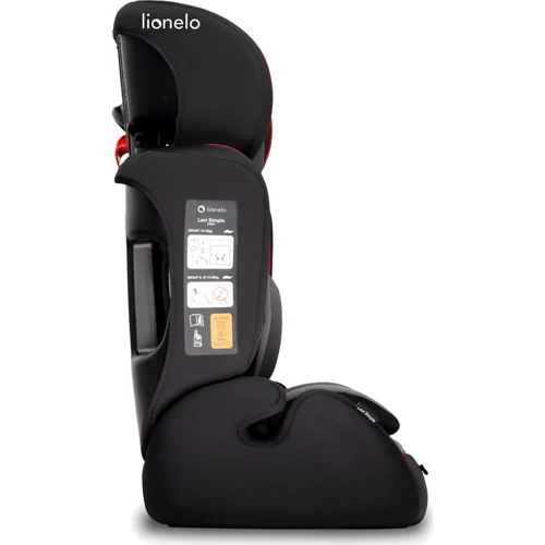 Автокрісло Lionelo Levi Simple (9-36 кг) Sporty black фото 4