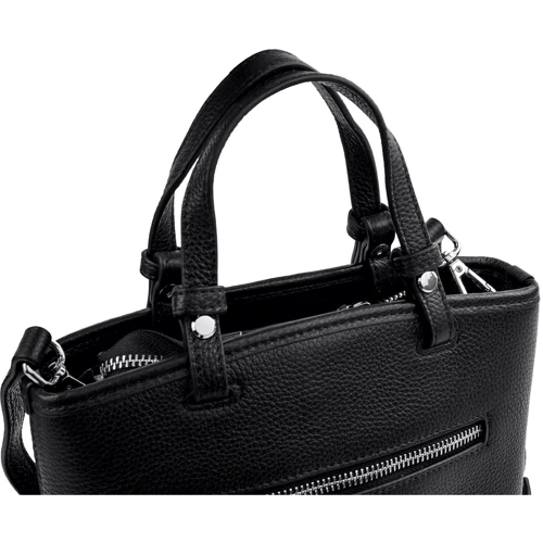 Женская сумка тоут Vito Torelli черная (VT-8359-black): Фактура Матовая, Зернистая