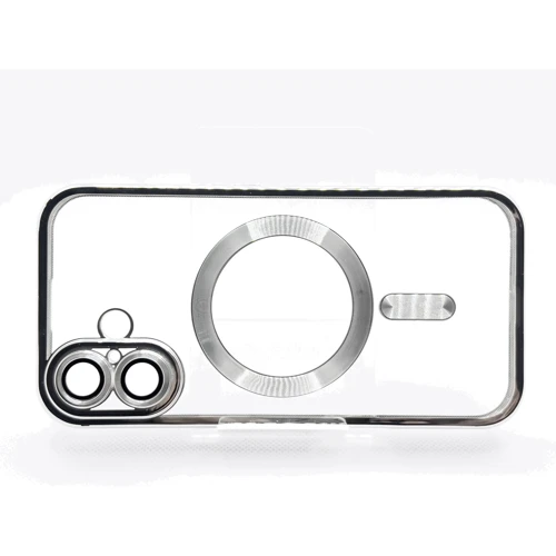 Чехол для iPhone BeCover Chrome Case with MagSafe Silver for iPhone 16 (712073): Тип аксессуара чехол